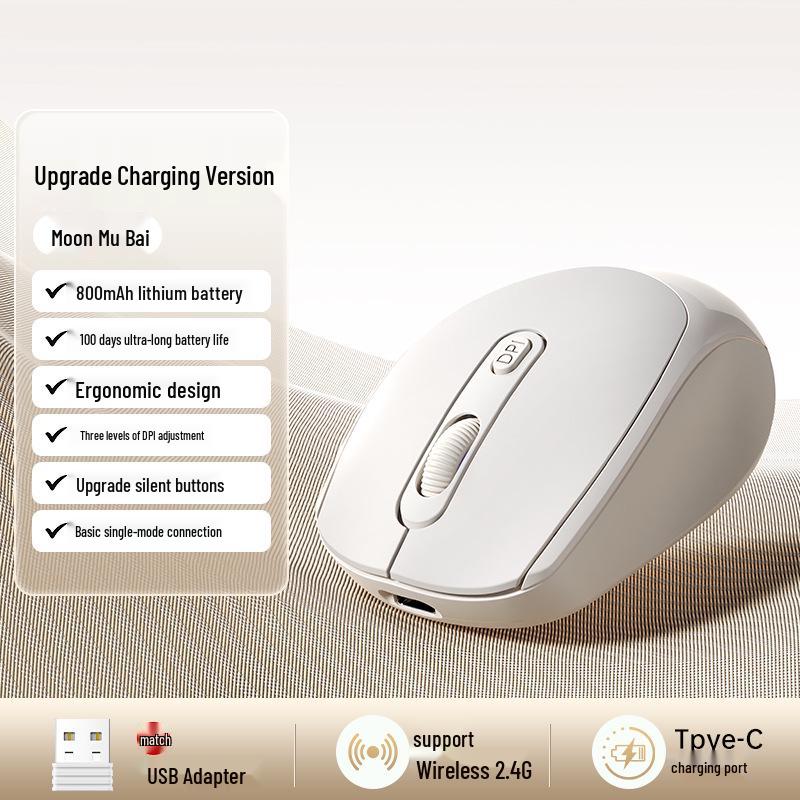 Bluetooth Wireless Dual-Mode Silent Mouse for Lenovo, Asus, HP, Dell Laptops