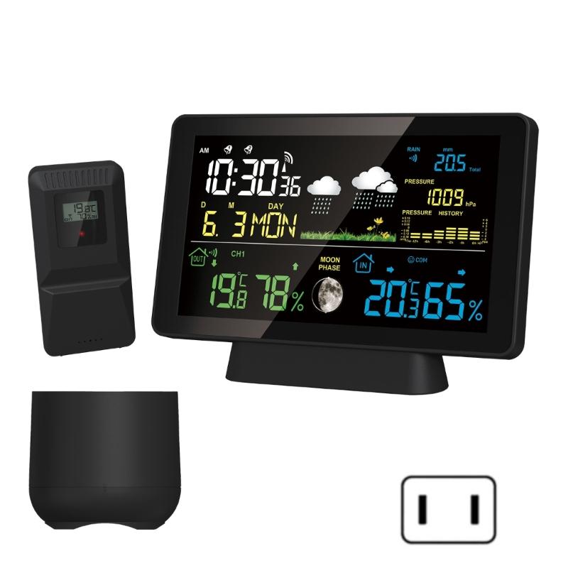 

7.5 Measure Color Screen Display Rain Measure Indoor Outdoor Thermograph Hygrometer Meteorological station With Alarm Clock And Wireless Transmission