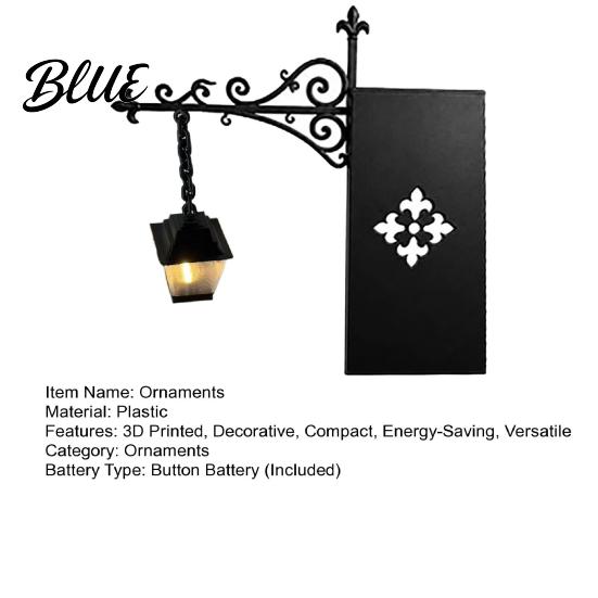 Portable Bookshelf Accent Light 3D Printed Ghost Light Warm LED Library Lamp with Vintage Street Decorative Bookcase Lighting Silhouette Book