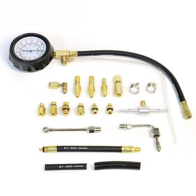 Engine oil pressure tester gauge diagnostic test kit 20Pcs Professional Vehicle Fuel Injection Pressure Gauge Meter Manometer