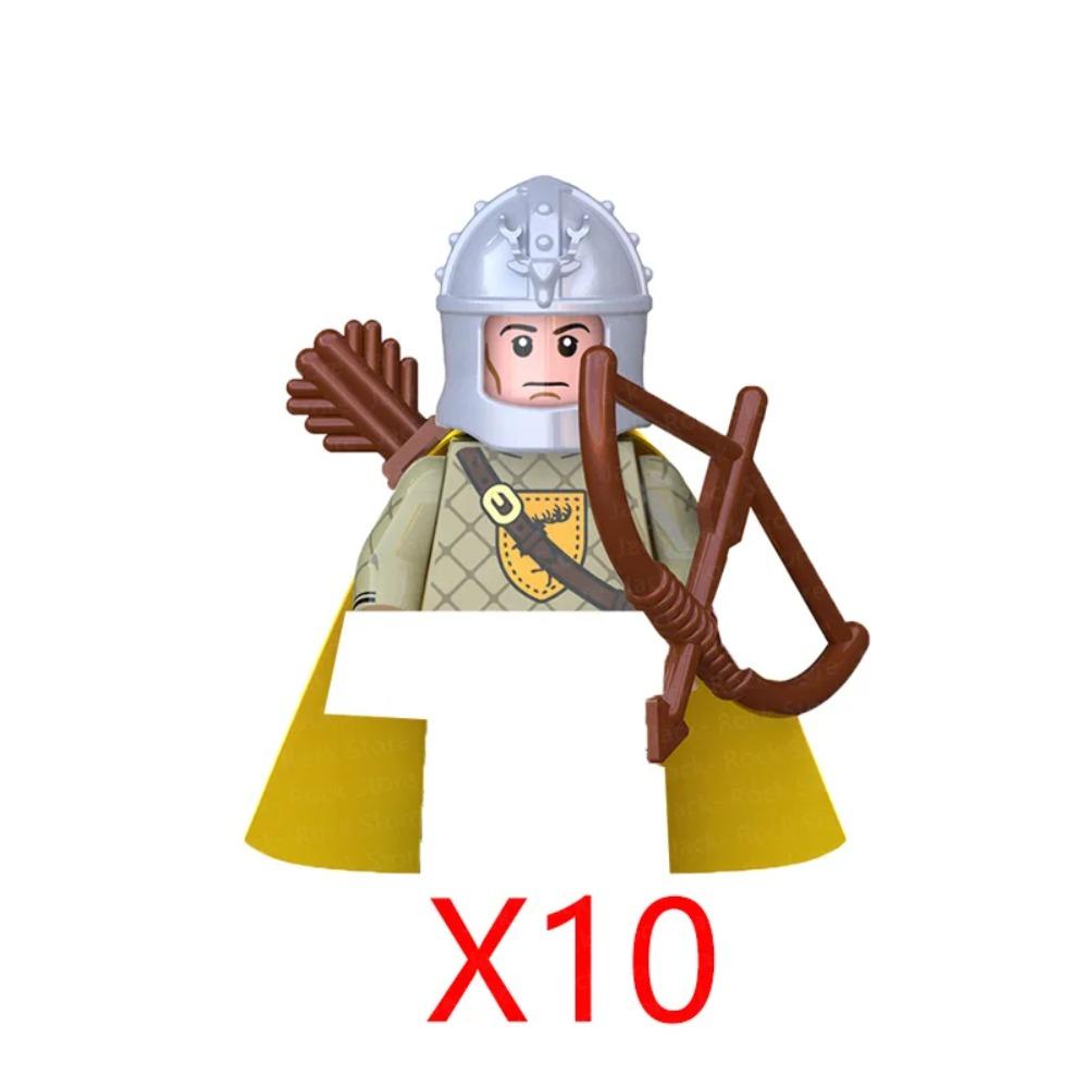 Medieval Military Building Blocks Solider Figures Gifts Weapons Shields Helmets Lionheart Teutonic Knights Militiaman Farmer MOC