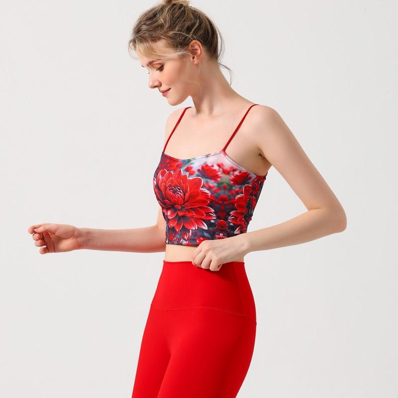 Lulu Nude High-Waist Yoga Set with Sexy Cross-Back Sports Bra for Women