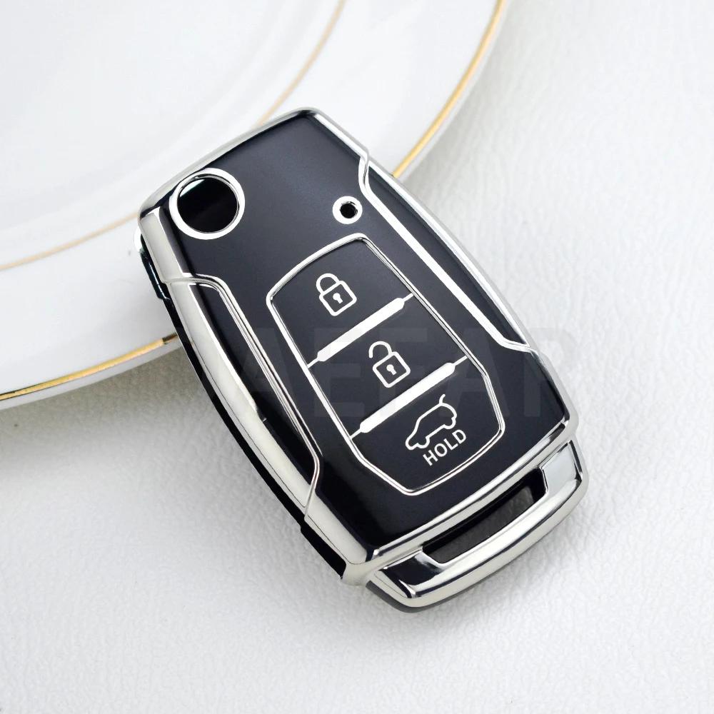 TPU Remote Key Case Cover For Korean Ssang Yong Key Case for SsangYong Kyron 2 Sanka Actyon Korando Tivoli Musso Keychain