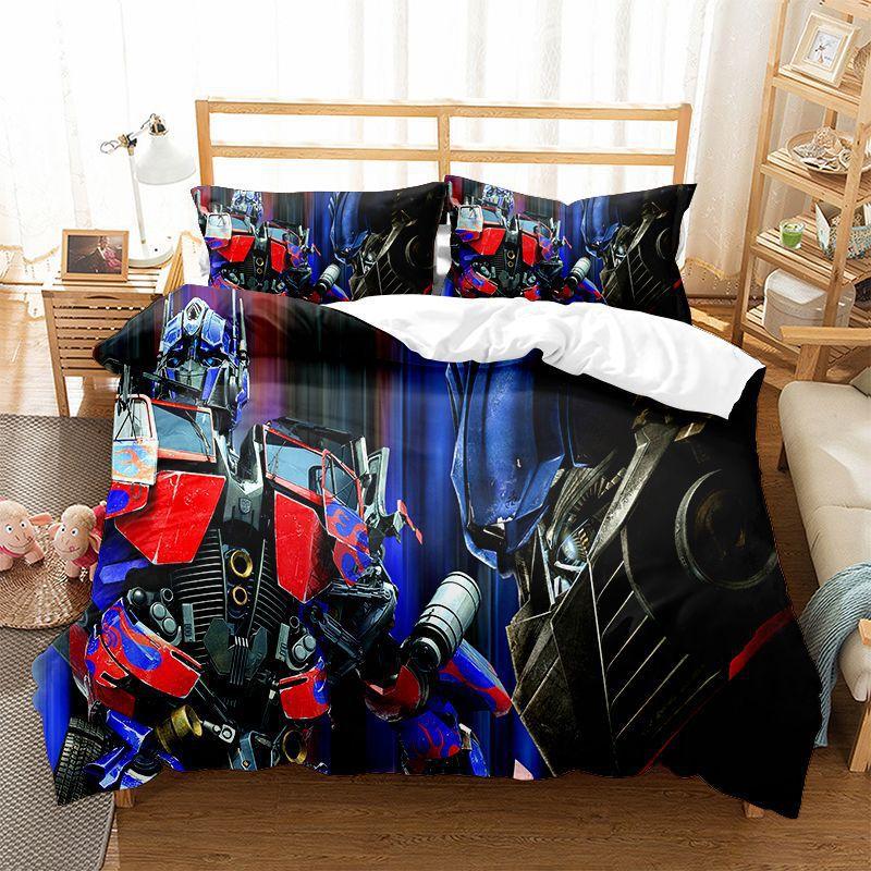 

Truck Robot Handsome 3D Print Bedding Set Cozy Duvet Cover King Queen Twin Single Size Birthday Gift Boy Kid Bedroom Decoration EU Single 135x200cm