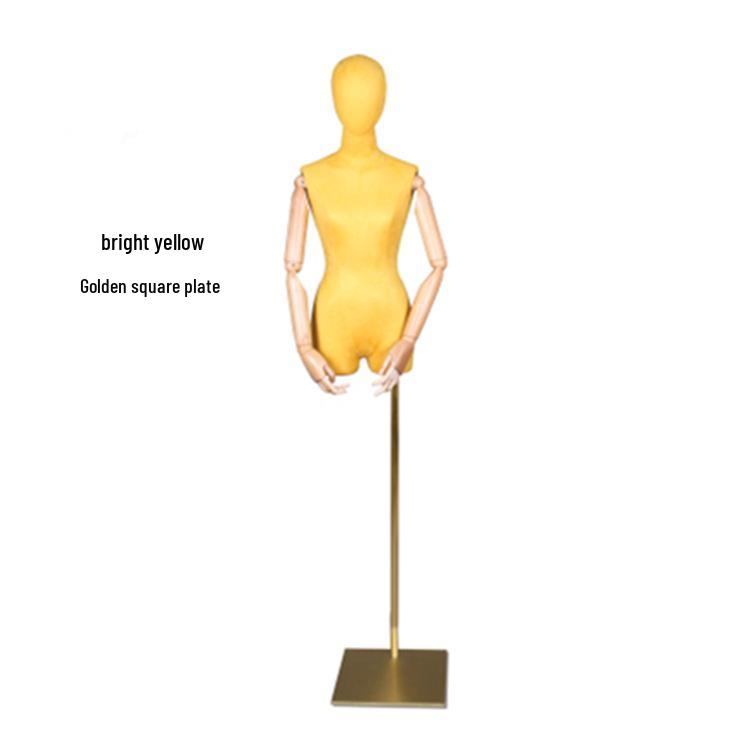Women's Suede Half-Body Mannequin for Store Display