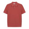 BASSOHOMME Tug Knit Pattern Collar Short Sleeve Collar Knit (Wsy2Wt55A)