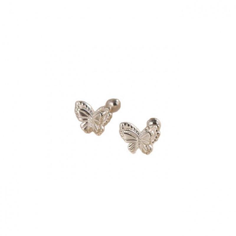 Elegant Fresh Butterfly Stud Earrings - Sweet, Simple Screw-on Cochlea Accessories