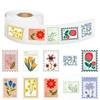 500PCS Flower Stamps Roll Sticker Harajuku Cartoon Y2k Fashion Scrapbook Graffiti Cafe DIY Scrapbooking Phone Gifts Decals