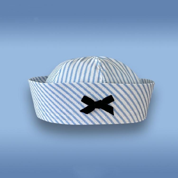 Cappello da Marinaio a Cupola con Fiocco Cappello per Travestimenti Uniforme JK Cappello Moda Cappello a Strisce con Fiocco