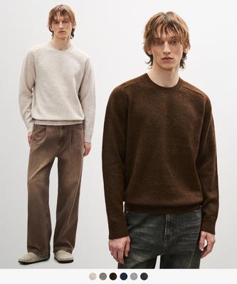 SUARE [Suare X Oh Jung-Kyu] Essential Wool Saddle Knit - 6 Colors