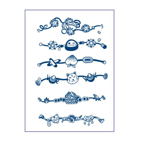 Herbal Temporary Tattoo Stickers Cartoon Image Temporary Tattoos Fake Body Arm Chest Shoulder Tattoos for Semi-Permanent Body Art