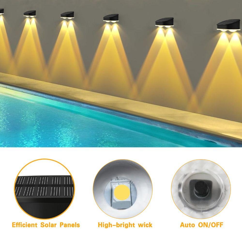Waterproof RGB Wall Light Wall-Mounted Solar Ambient Lighting Wall Lamp Exterior House Decor