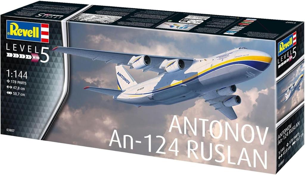 Deutsches Niveau (Revell) 1/144 Antonov An-124 Ruslan Plastikmodellbausatz 03807
