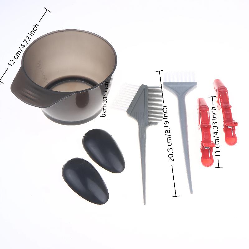 7Pcs Hairdressing Brushes Bowl Comb Clips Salon Hair Color Dye Tint Tool Set Hair Coloring Bleaching Dye DIY Tools
