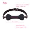 Cute Solid Leather Harness Mouth Silicone Dog Bone Ball Gag BDSM mouthPlug Couples Flirting Sex Products toys Adult Games