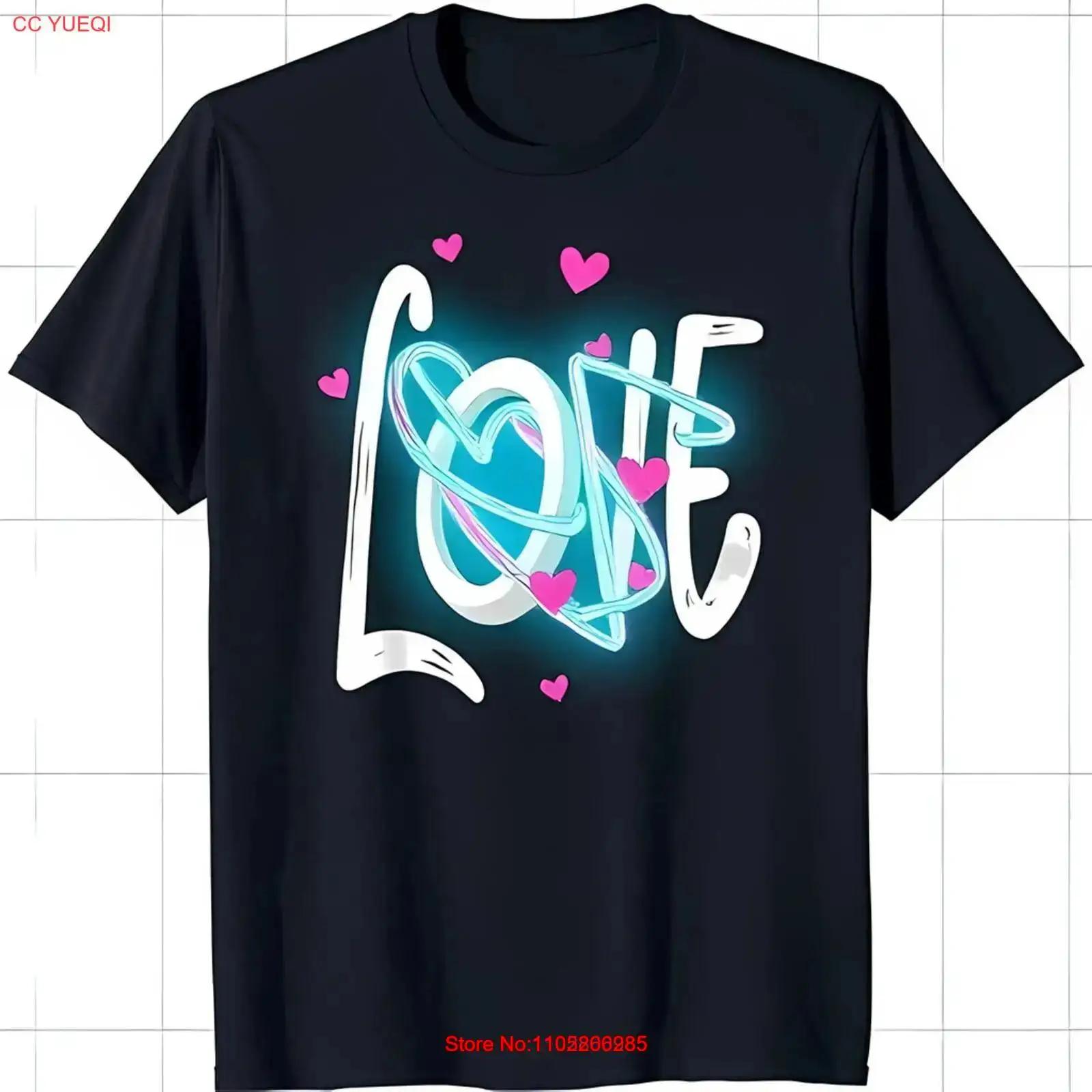 Love Heart Graphic Neon T-shirt S