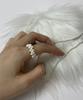 Delidi White Marshmallow Beads Ring