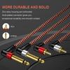 LiuTian Twin TS to Twin RCA Stereo Audio Interconnect Plated Heavy Duty 2 x mm TS to 2 RCA Male Head Adapter Cables 1/4-inch Cable, 6.35 1/4-inch