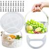 Seau à Glace Silicone Résine Moule Fabrication DIY Paniers Faits Main avec Poignées Forme Ronde Epoxy Silicone Moules de Coulée Décoration de Maison