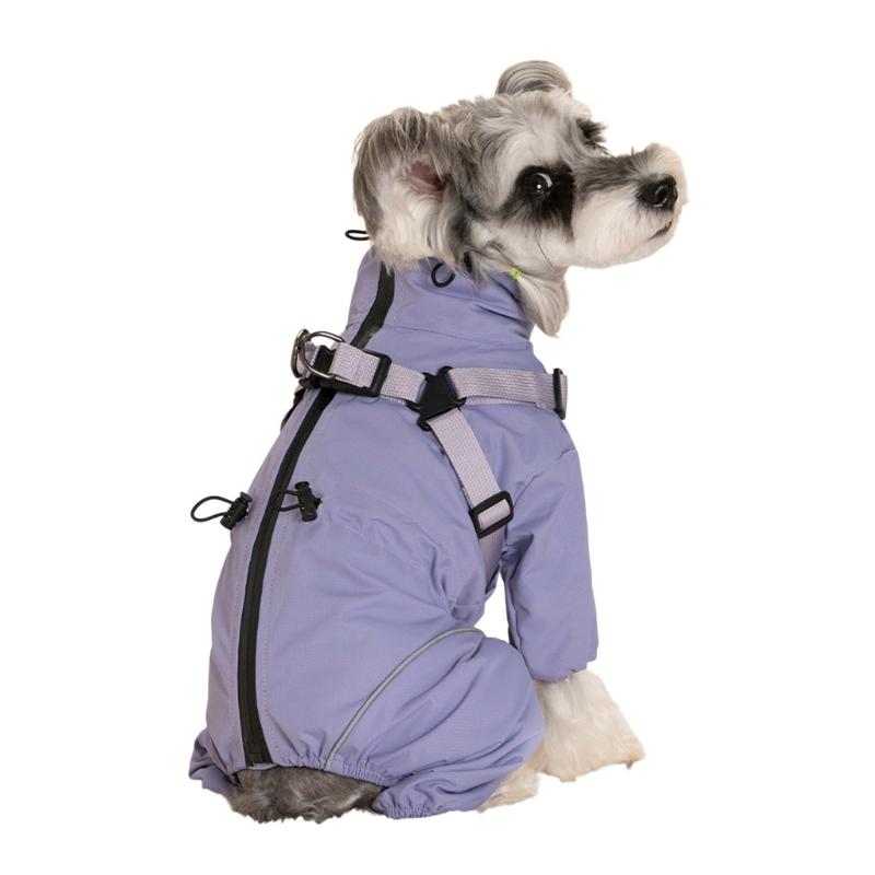 Regulable Dog Rain Jackets Snowproof Windproof Clothes Removable Dog Raincoats for Comfortable Dry Walks
