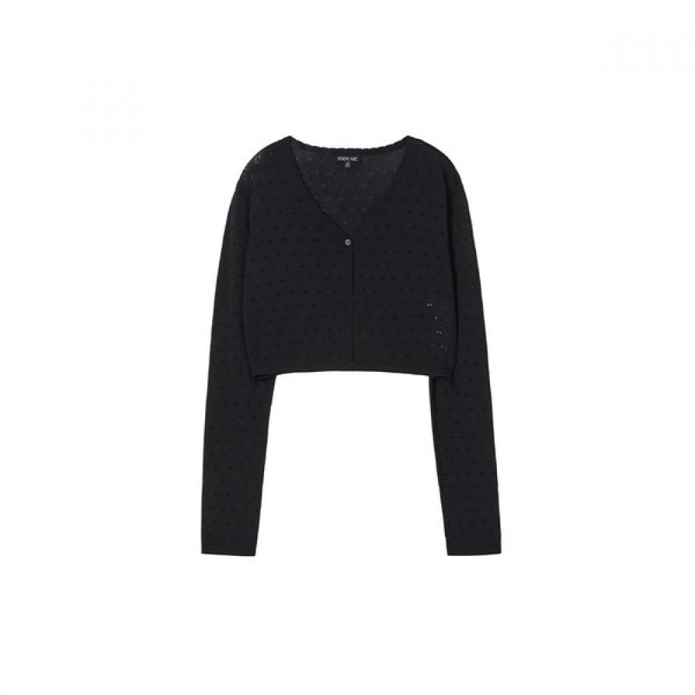 Lap  Set  Sheer V Neck Cardigan As2kg460