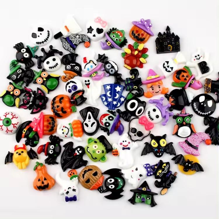 Artificial Style Angel Theme Flat Back Resin Cabochon for Halloween Holiday Slime Decoration Craft Supply