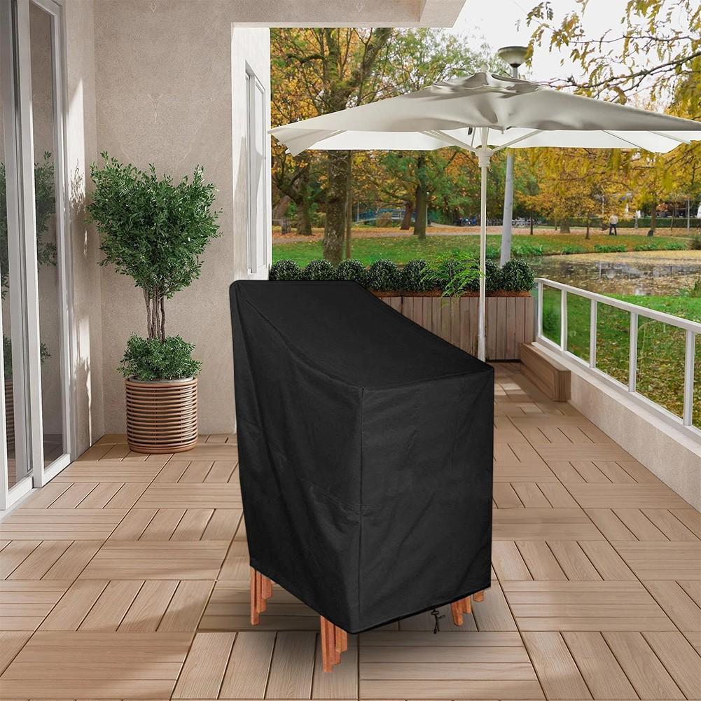 Trapezoidal Design 210D Outdoor Chair Cover with Secure Fit Feature