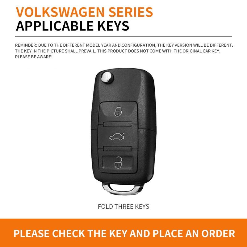 Custodia Porta Chiavi Auto in Metallo e Pelle Guscio Portachiavi per VW Volkswagen Polo Tiguan Passat Golf Jetta Lavida Accessori Portachiavi