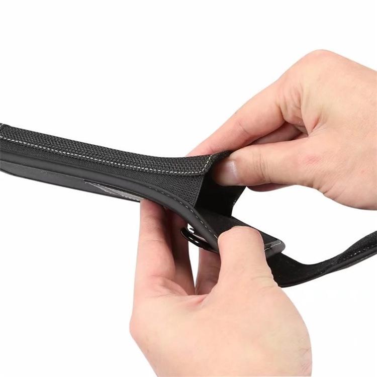 Men's Lightweight Leather Waist Phone Bag - Oxford Nylon, Horizontal/Vertical Style