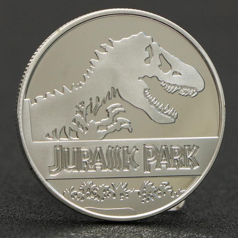 American Dinosaur Coin, Silver Plated Commemorative Coin, Collect Tyrannosaurus Rex, Gold Coin, Tooth Fairy, Love Coin золотой