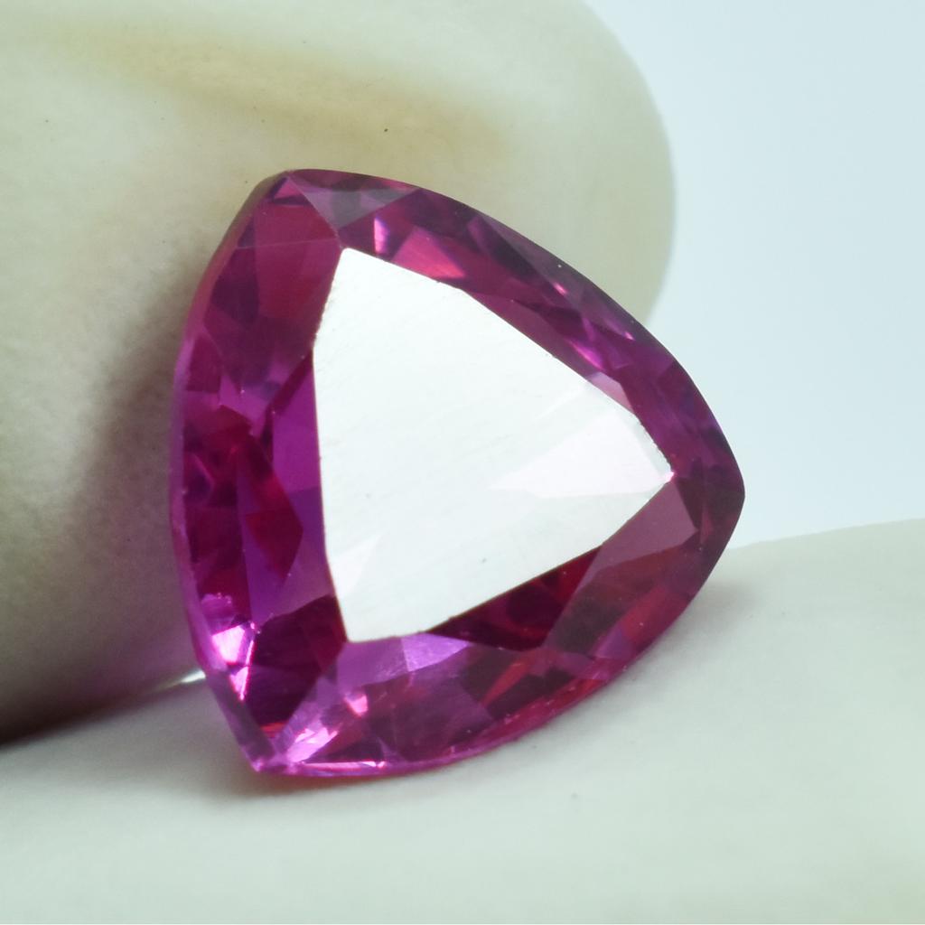 Natural Trillion Shape 4.55 Carat Pink Ceylon Sapphire CERTIFIED Loose Gemstone
