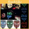 Impresionante Máscara LED Luminosa Para Halloween con Diseño Anónimo de V de Vendetta