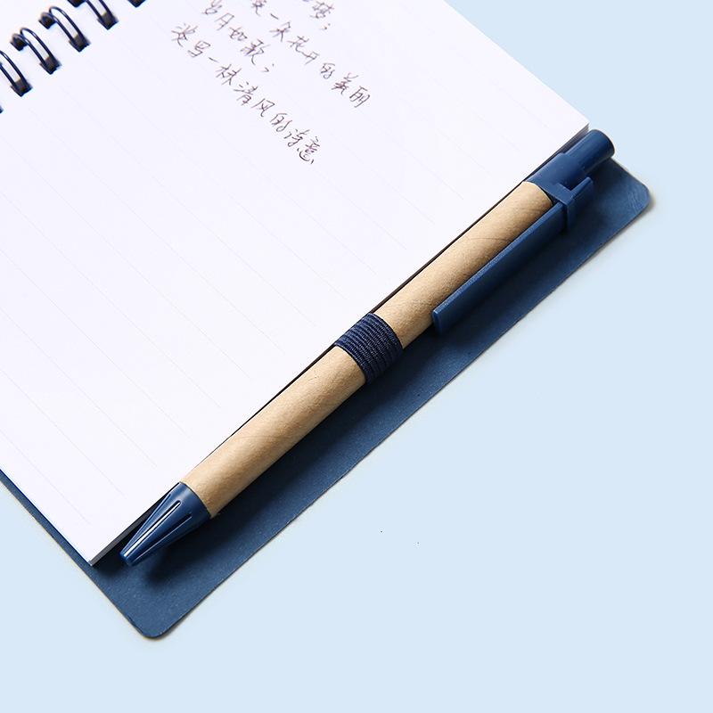 Creative Six-Hole Kraft Paper Notebook with Sticky Notes