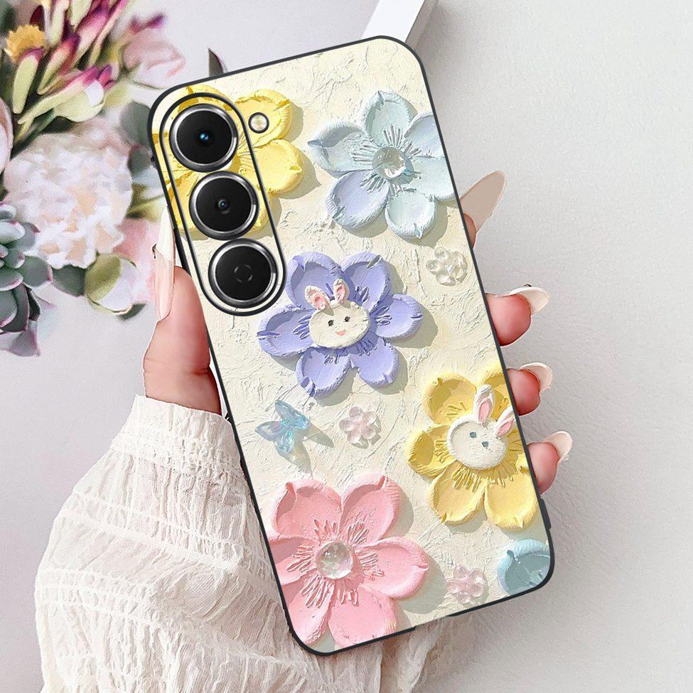 Casing For Tecno Spark 40Pro KM6 Cover For Techno Spark 40 Pro Case Silicone Luxury Butterfly Love Fashion Flowers Cool Painted