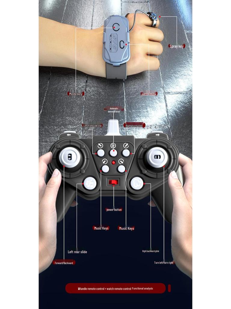 Cross-Border Gesture Sensing RC Drift Car: Four-Wheel Drive F1 Formula with Spray Feature