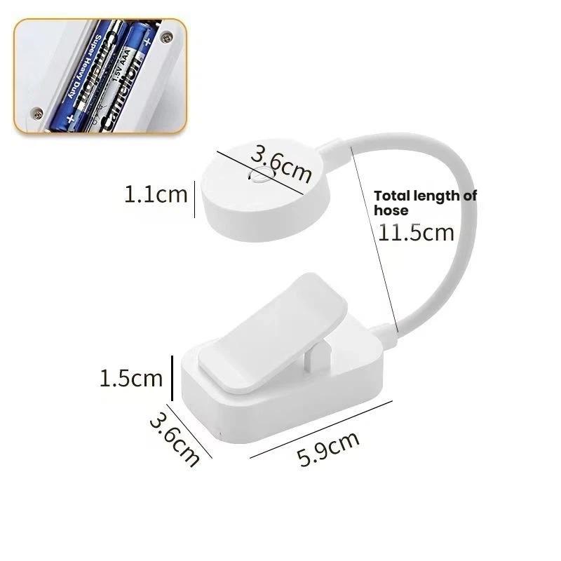 Clip On LED Reading Lamp USB Rechargeable Foldable Eye Friendly Book Light for Backcountry Camping Night Use