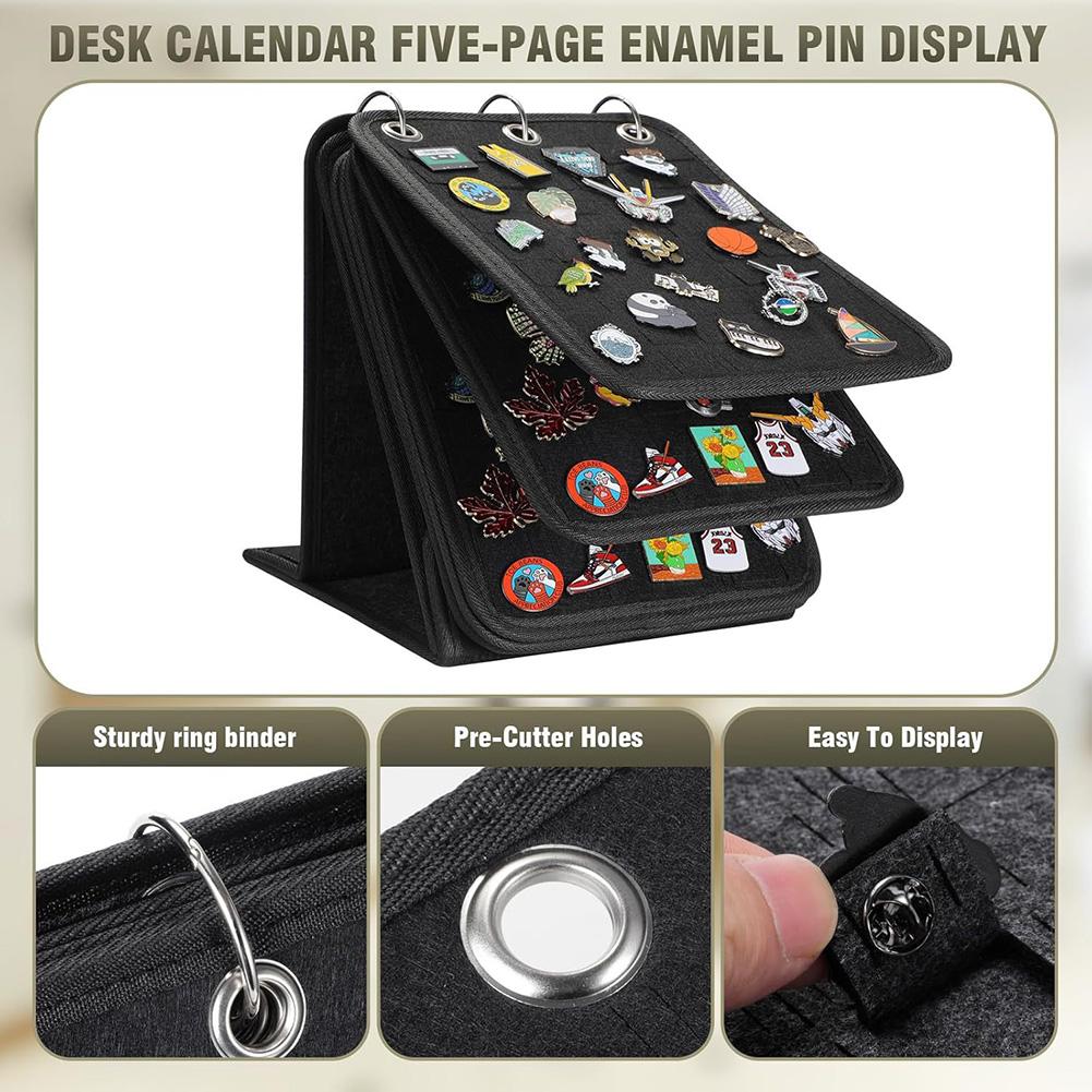 Collection Showcase Badge Organizer Compact Pin Storage Solution Compact Storage Solution Five-Page Layout For Collectors