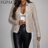 Women's Fashion Casual Solid Color Print Fall Winter Long Sleeve Stand-Neck Jackets & Coats
