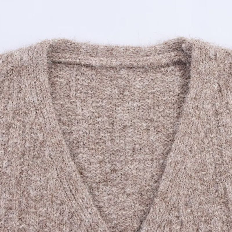 Za New Arrival Women's Clothing ZR Fashion Style Export Fashion Stylish Loose Easiest for Match Casual Without Buckle Knitting Outwear