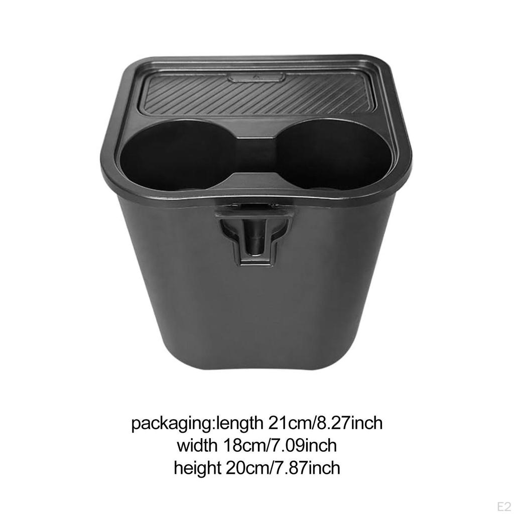 Odpadkový koš s držákem na nápoje Snadná instalace Nahrazuje Multifunkční Úložný koš na odpadky do auta