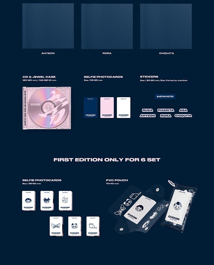 [Pre-Order] BABYMONSTER 3rd Mini Album [CHOOM] Jewel Ver. (Full SET) - Official K-pop Collectible