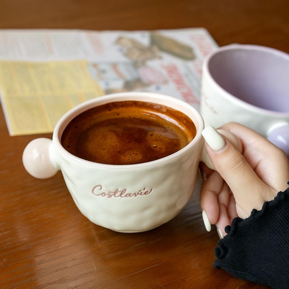 

Ins Style Dual Ear Ceramic Bowl Light Luxury Oat Bowl Modern Yogurt Bowl Yogurt Serving рожевий