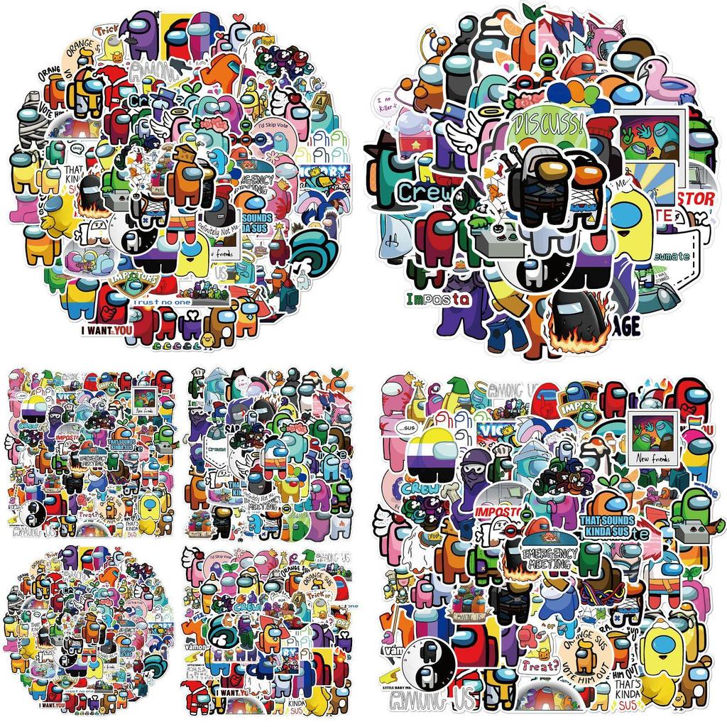 50100 Pcs Sticker Pack Set Game Diy Imposter Decal Waterproof Stickers