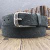 Meier Retro woven carved Crazy Horse leather belt, men's old first-layer cowhide belt