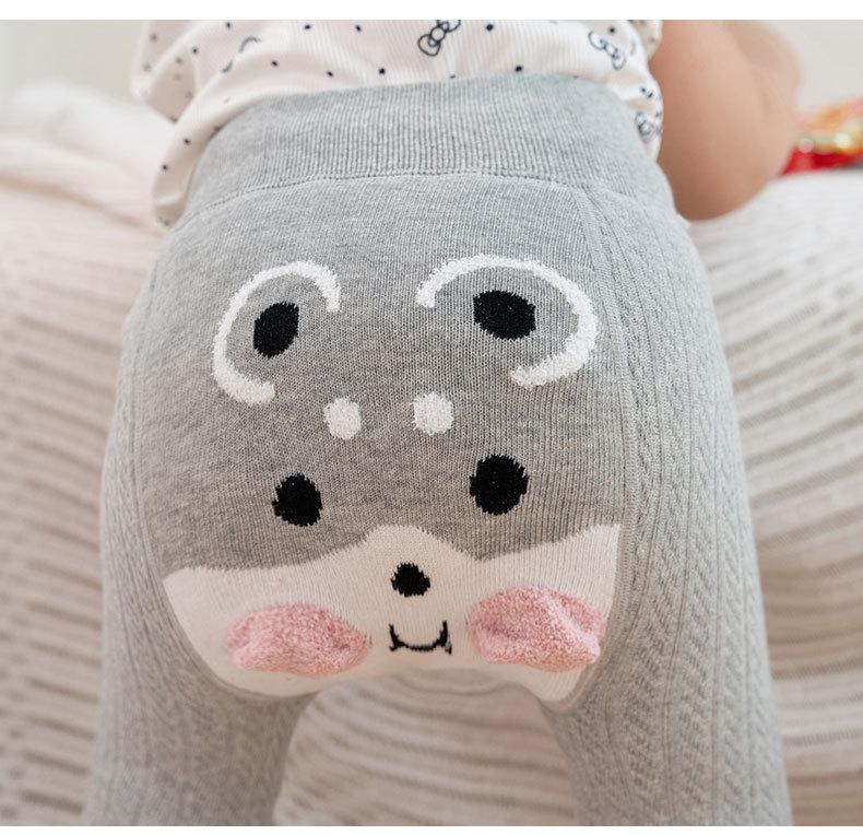 Infant Velvety Big Butt Base Layer Jumpsuit with Socks - Warm Autumn/Winter Style for Boys & Girls