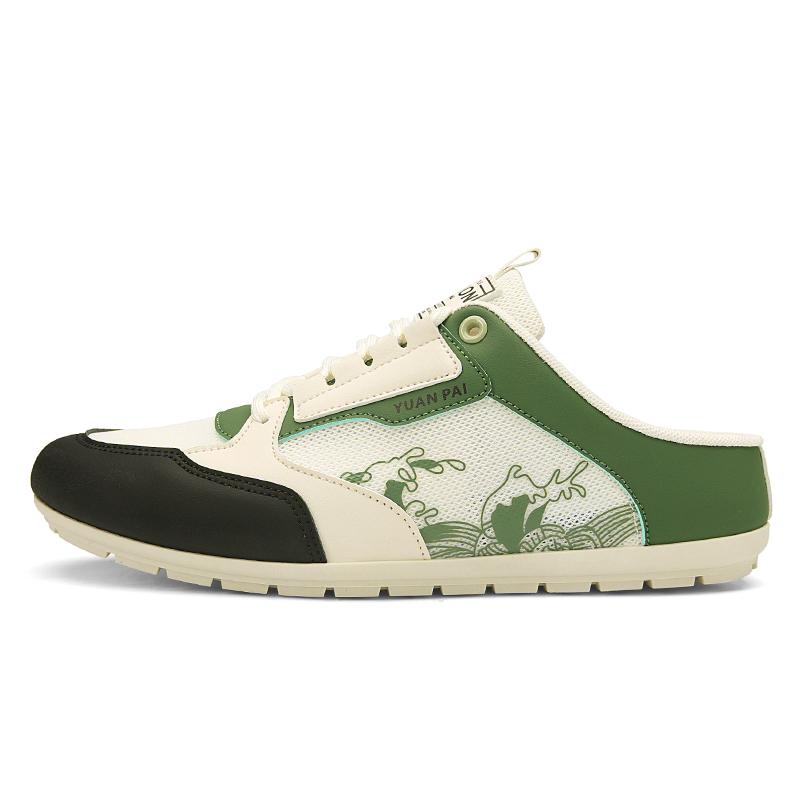 

Летние полуботинки для мужчин мюли с закрытым носком кеды мужские шлепанцы слипоны лоферы без задника тапочки полудраги повседневная обувь 39