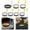 Nonstick Egg Frying Mold Round Pancake Mold Kit Iron Silicone for Muffins Sandwich Home Kitchen Tools