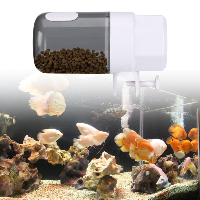 Programmable Pet Feeders Moisture Proof Battery Operated Tanks Dispenser for Home Office Aquariums Battery Operated