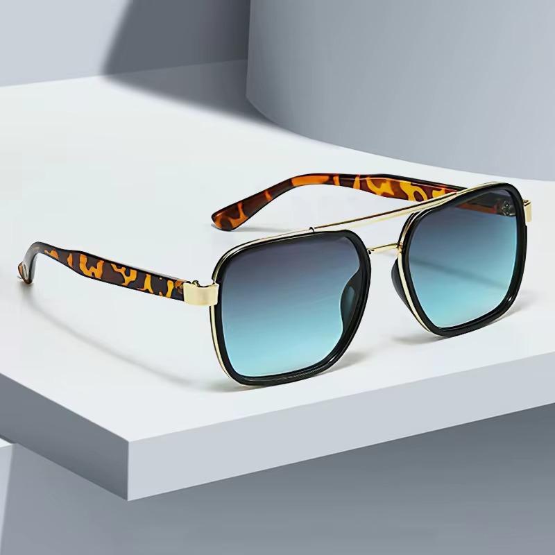 Nicht polarisierte Europa und Amerika Mode Sonnenschutz Lichtblockierende Sonnenbrille Herren Damen Quadratische Bequeme Brille