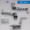 [Daiwa] [Shimano] Reel Handle (No Knob) - Arch Series (Gunmetal) - 65-70mm Adjustable (HT16201)